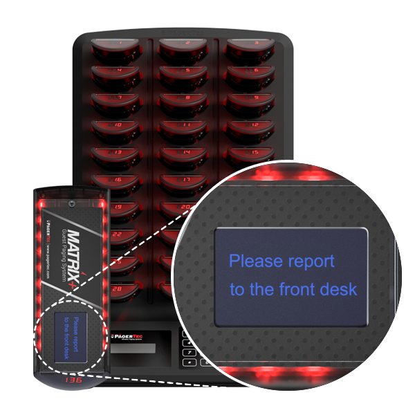 Driver Call System Matrix with 15 OLED Screen Pagers